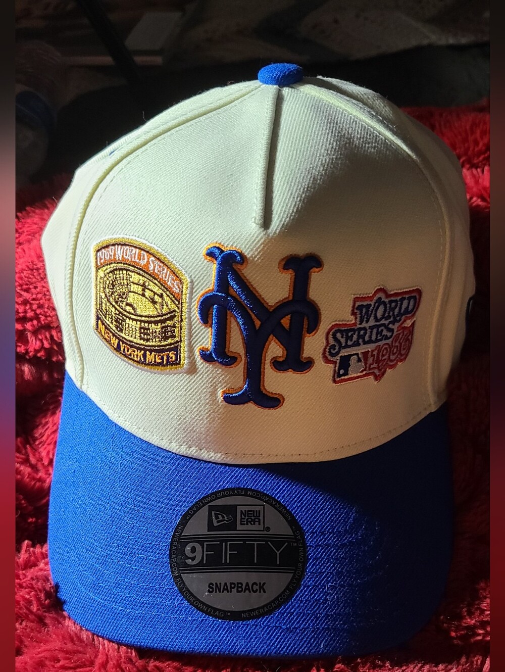 New York Mets 9fifty World Series ..Cream & Blue  Snapback Cap.. Brand New